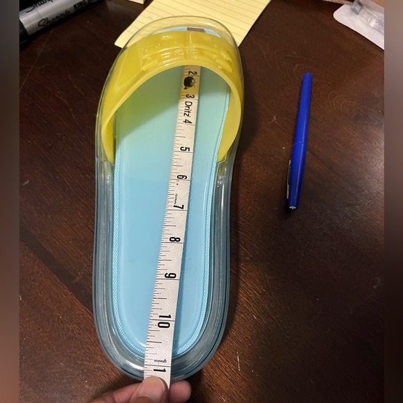 Tory Buch Women's Bubble Jelly Sandals Slides 12 Firefly Slip On Vacation NWOB - Picture 11 of 11